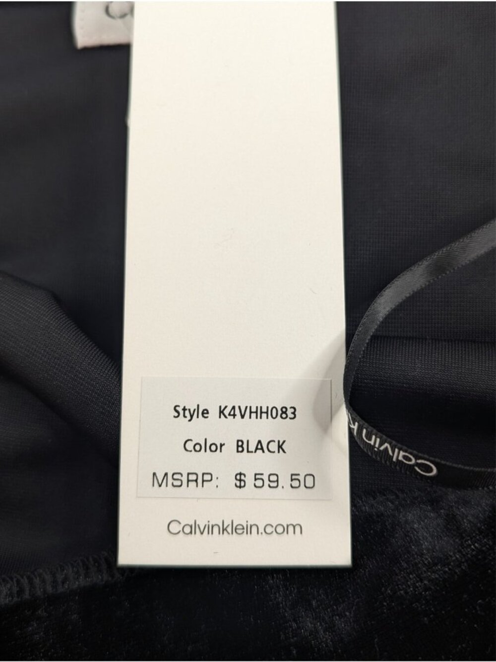 Calvin Klein Women's Medium Velour Sleeveless Top Black Blouse Shirt - NWT - Picture 8 of 8